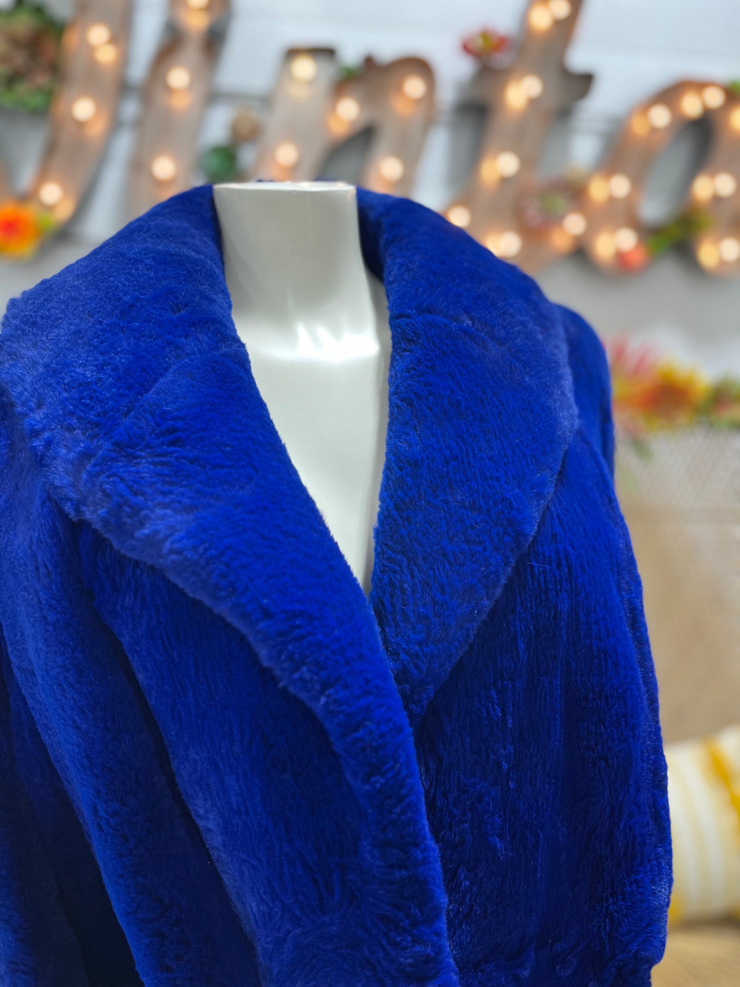 Vintage 70s Ultra Rare Blue Sheared Beaver Rockstar Coat