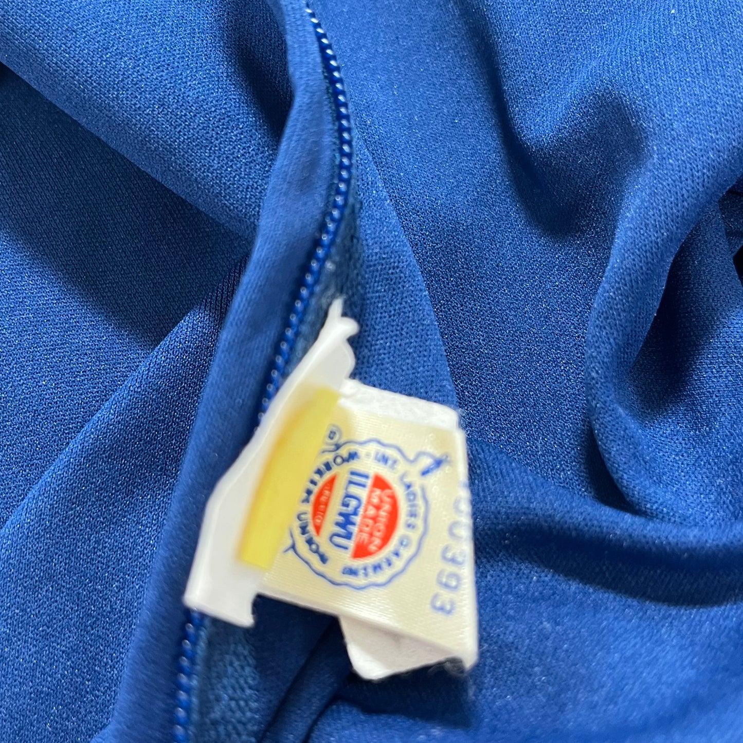 70s Pleated Lace Sexy Blue Empire Mini Vintage Dress XS/S