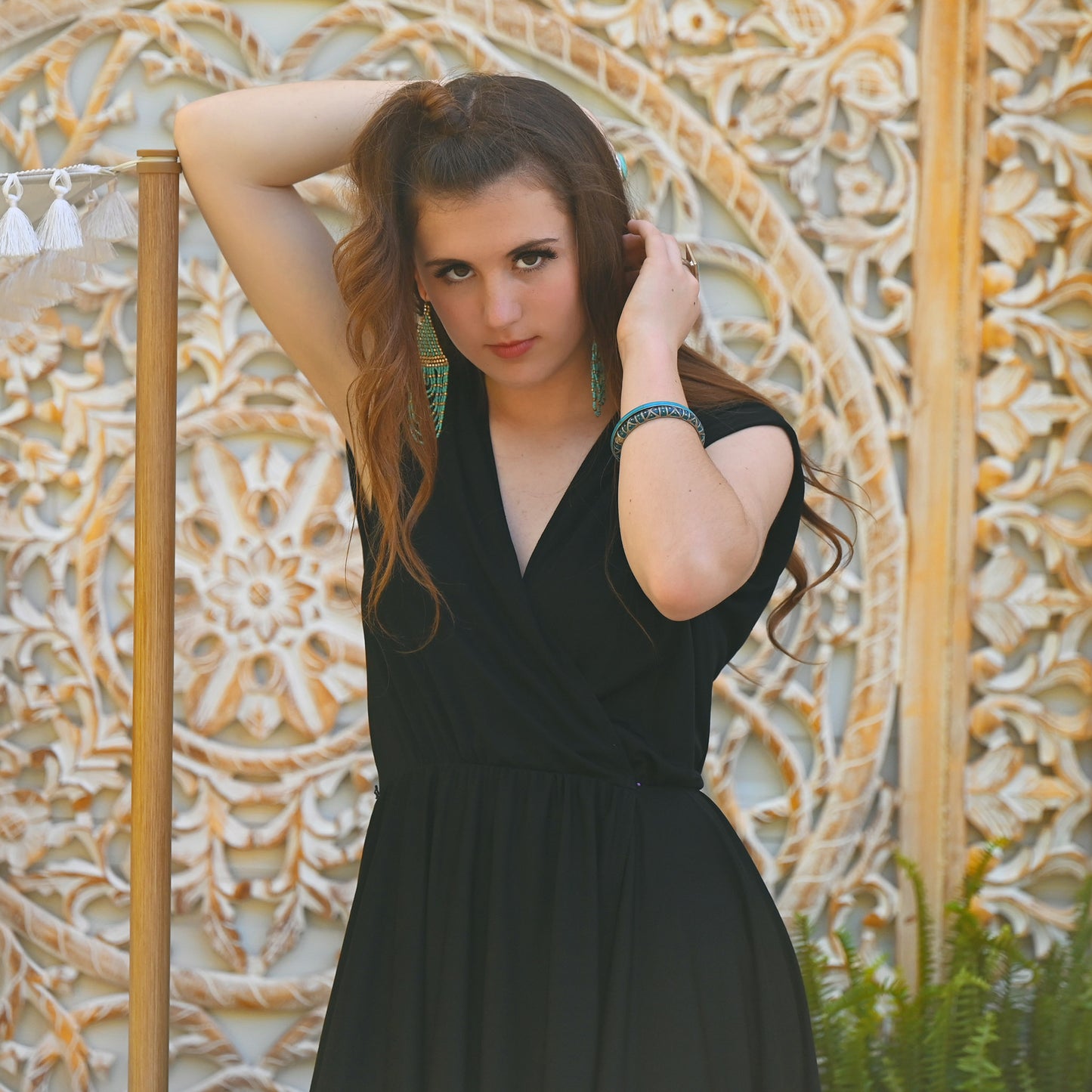 Vintage Adele Simpson 1960s Black High Low Wrap Dress S