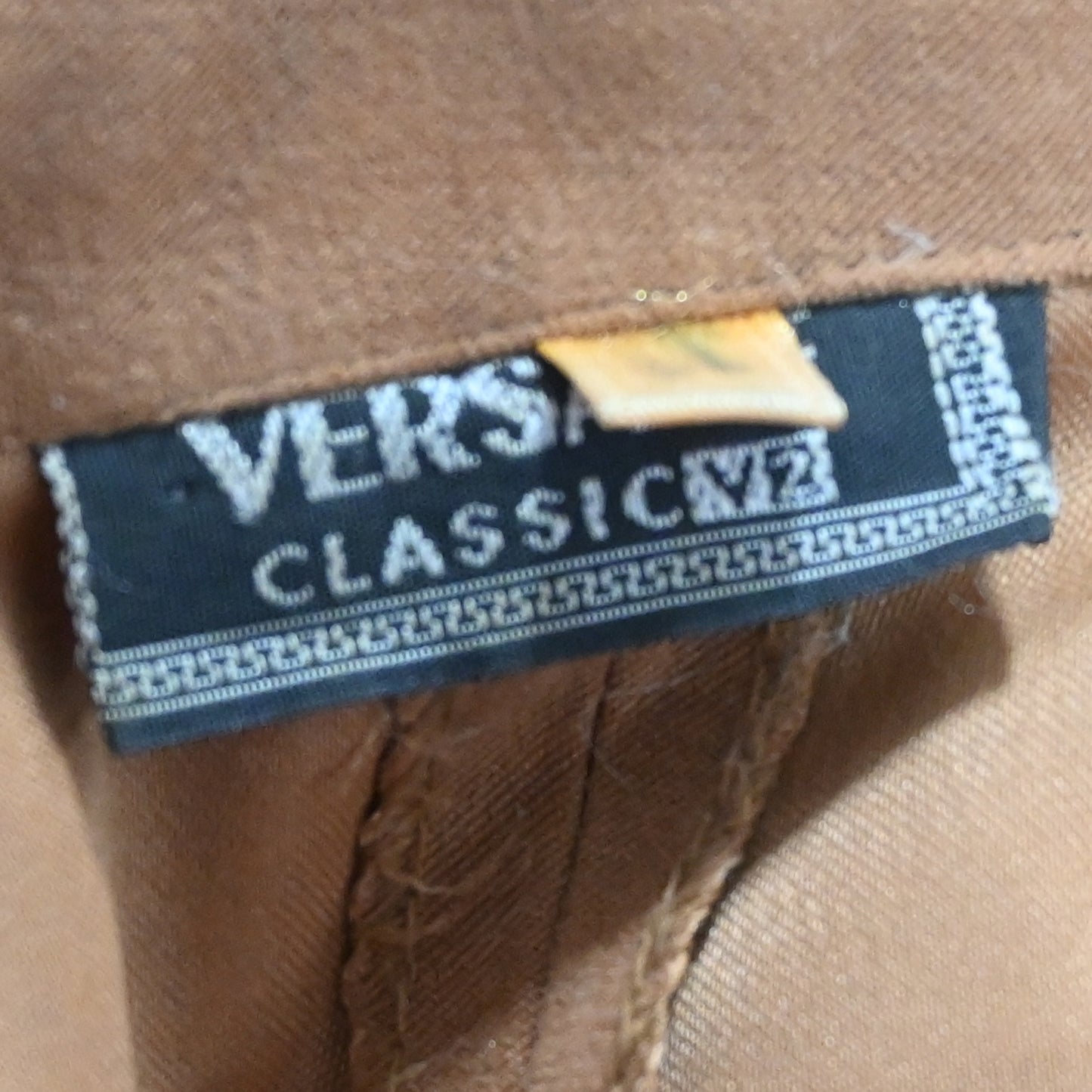 Vintage 90s Versace Classic V2 Caramel Mocha Coat Jacket XL