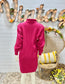 Totally 80s Hot Pink Knit Dolman Star Metallic Slouchy Sweater Dress
