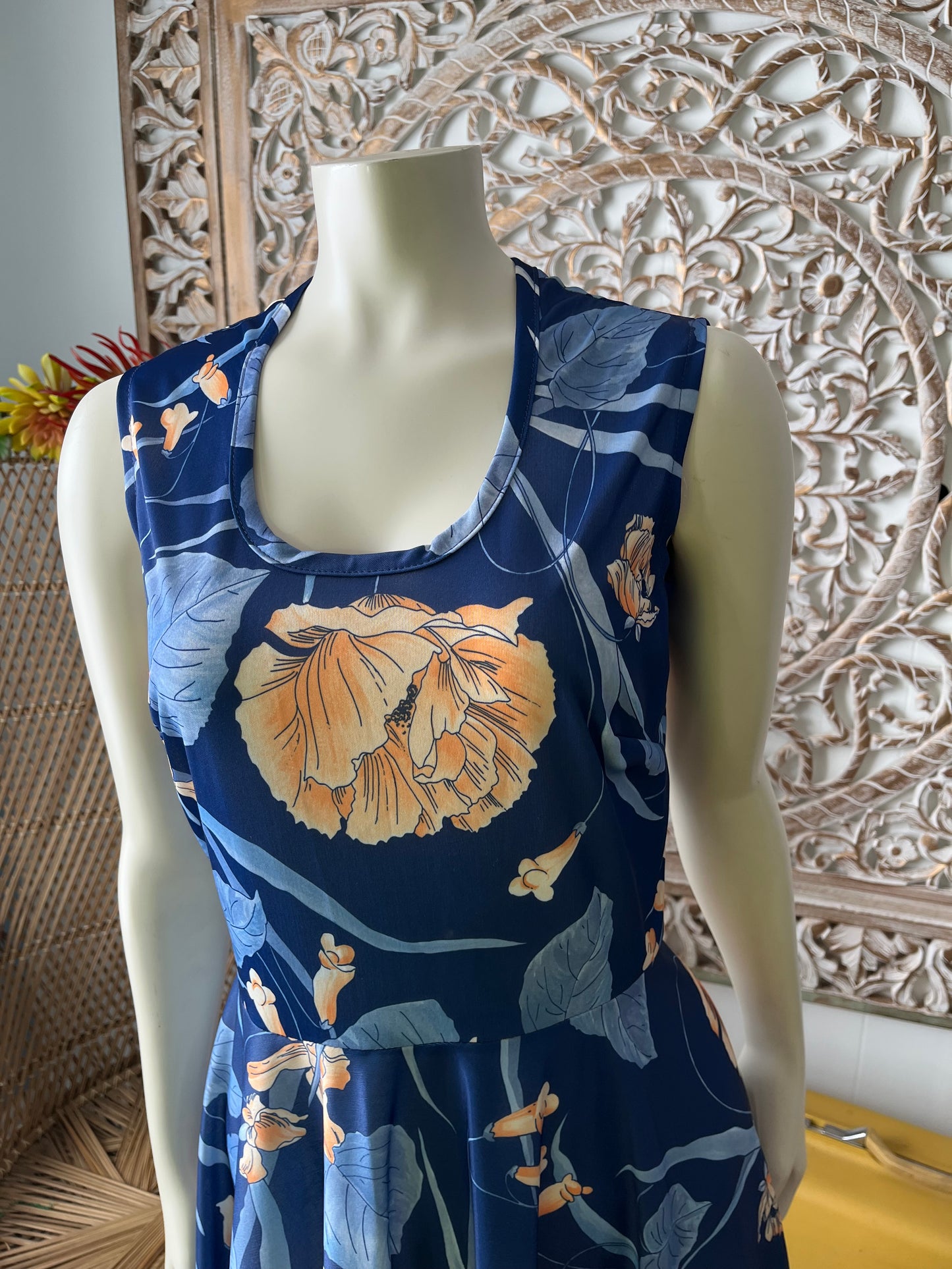 Vintage 70s Slinky Sheer Gathered Orchid Floral Dress and Jacket