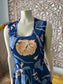 Vintage 70s Slinky Sheer Gathered Orchid Floral Dress and Jacket