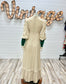 Vintage 70s Gunne Sax Style Velvet Leg of Mutton Sleeve Maxi Dress S