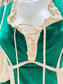 Vintage 70s Gunne Sax Style Velvet Leg of Mutton Sleeve Maxi Dress S