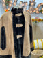 1970s Suede Poncho Faux Fur Leather Hippie Cape 60s Boho