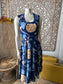 Vintage 70s Slinky Sheer Gathered Orchid Floral Dress and Jacket