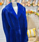 Vintage 70s Ultra Rare Blue Sheared Beaver Rockstar Coat