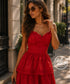 Vintage 80s Joy Steve’s Cocktail Sexy Peplum Red Party Evening Dress