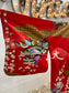 Vintage 80s Asian Floral Print Rickshaw Wrap Cherry Blossom Kimono Duster