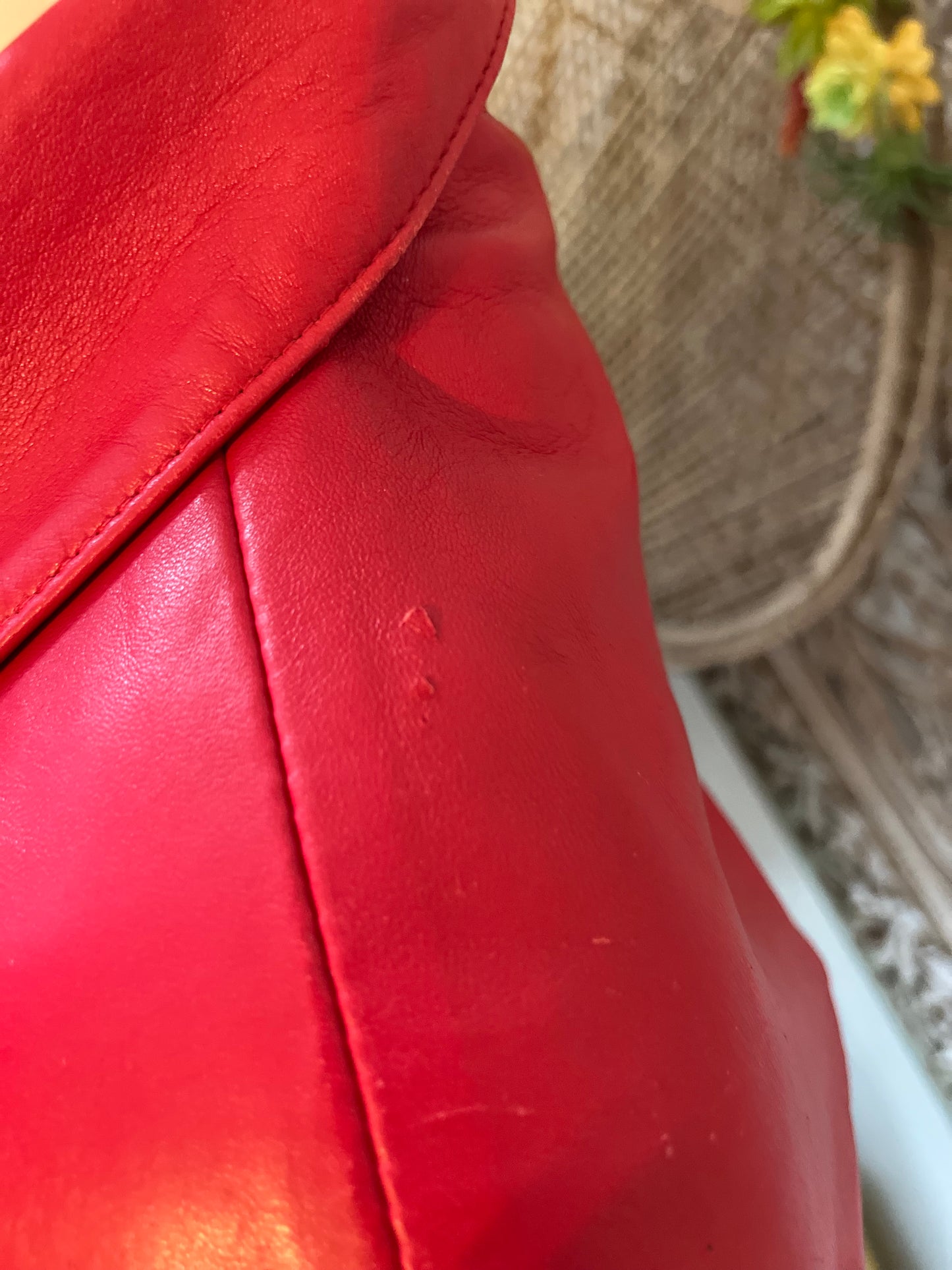 90's Rare Rodeo Fringe North Beach Western By Michael Hoban Genuine Leather Coat Dress S