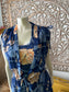Vintage 70s Slinky Sheer Gathered Orchid Floral Dress and Jacket