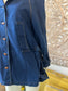 Vintage 70s Denim Hooded Buckle Sleeve Jacket L
