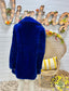 Vintage 70s Ultra Rare Blue Sheared Beaver Rockstar Coat