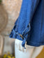Vintage 70s Denim Hooded Buckle Sleeve Jacket L