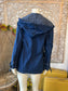 Vintage 70s Denim Hooded Buckle Sleeve Jacket L