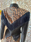 Vintage 80s Fredrick’s of Hollywood Leopard Print Fringe Jacket and Skirt