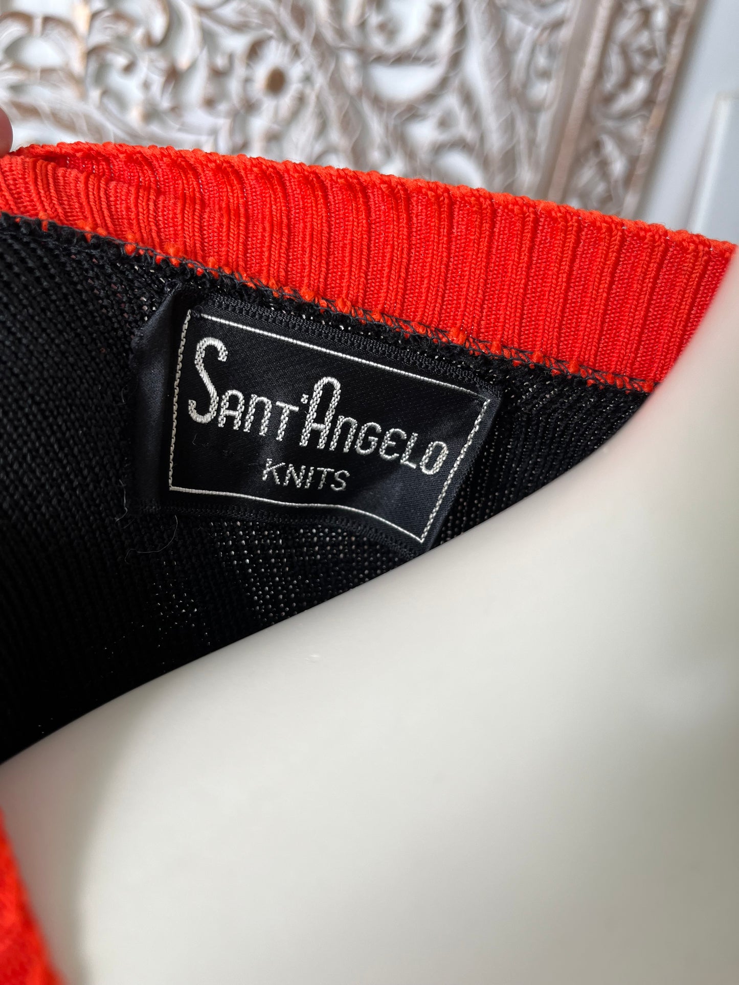 Giorgio di Sant'Angelo Biplane Knit Vintage 70s Maxi Dress S/M