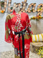 Vintage 80s Asian Floral Print Rickshaw Wrap Cherry Blossom Kimono Duster