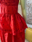 Vintage 80s Joy Steve’s Cocktail Sexy Peplum Red Party Evening Dress