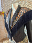 Vintage 80s Fredrick’s of Hollywood Leopard Print Fringe Jacket and Skirt