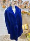 Vintage 70s Ultra Rare Blue Sheared Beaver Rockstar Coat