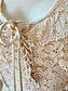 Vintage 70s Gunne Sax Inspired Corset Lace Maxi Dress