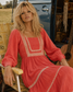70s Gunne Sax Style Gauzy Jody T Lace Hippie Maxi Dress S
