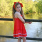 Swiss Polka Dots and Lace 70s Little Girls Vintage Cottage Core Dress
