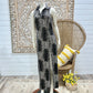 80s Vintage White Leopard Print Sexy Maxi Dress M/L