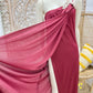 Vintage 70s Roberta Maroon Slinky Evening Maxi Dress S