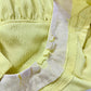 60s Mod Flutter Sleeve Banded Waist Buttercup Yellow Vintage Mini Dress M