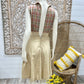 Vintage 70s Plaid Ascot Bow Tie Neck Earth Tone Mini Dress XXS