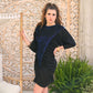 Vintage 80s Disco Electric Blue Metallic Ruched Mini Dress M