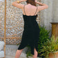 New Leaf Samir Vintage Ruched Cocktail Metallic Evening Dress S