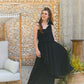 Vintage 70s Grecian Goddess Peplum Evening Maxi Dress S