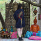 Vintage 70's Embroidered Dragon Kimono Duster Robe Jacket XXL