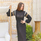 Vintage 70s Designer Wenjilli Lurex Knit Bishop Sleeve Evening Maxi Dress M
