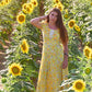 Vintage 60s Floral Hippie Bohemian Empire Maxi Dress XS