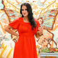 Vintage 70s Slinky Flutter Sleeve Cummerbund Waist Midi Dress M