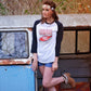 Vintage 90s AC/DC Rock Concert Baseball Tee T-Shirt M