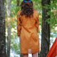 Vintage 80s Golden Embroidered Ethnic Tunic Mini Dress M