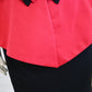 Vintage 80s Ravishing Red Structured Peplum Party Cocktail Dress S