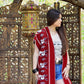 Vintage 70's Vest Woven Ethnic Deer Knit Fringe Poncho XL