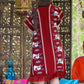 Vintage 70's Vest Woven Ethnic Deer Knit Fringe Poncho XL