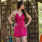 Vintage 70s Empire Disco Twist Front Mini Dress XS