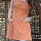 Vintage 70s Fall Empire Hippie Jumper Mini Dress M