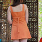 Vintage 70s Fall Empire Hippie Jumper Mini Dress M
