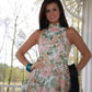 Vintage Dress 1980s High Low Rose Floral Mini M