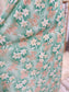 Vintage 70s Flutter Sleeve Spring Floral Print Mint Green Maxi Dress XS/S